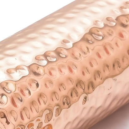 VJR Copper Bottle For Drinking 33 Oz Ayurvedic Leak Proof lid Hammered Design Durable Lightweight Hand Washable Vessel Clean Cool Water Natural Minerals Boost Energy Safe Water Utensil