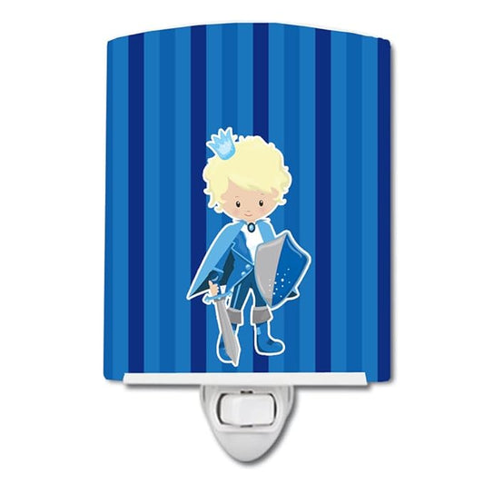 Caroline's Treasures BB9000CNL Prince Charming Blonde Ceramic Night Light Compact, UL-Certified, Ideal for Bedroom, Bathroom, Nursery, Hallway, Kitchen, 6x4x3, Multicolor