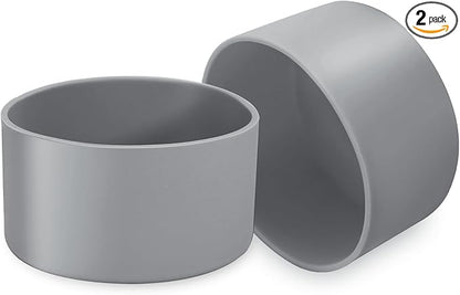 2 Pcs 3 Inch / 75mm Grey Water Bottle Boot, Silicone Tumbler Sleeve Water Bottle Bumper, Tumbler Accessories Water Bottle Bottom Protector for 20oz 30oz 40oz Tumbler Water Bottle