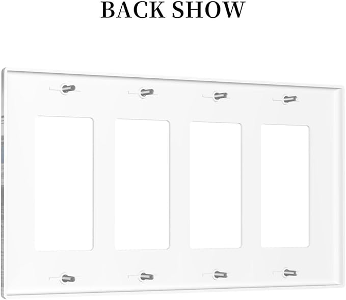 Vintage Country Old Blue Truck 4 Gang Rocker Decora Light Switch Cover Rustic Decorative Outlet Covers Wall Plate Electrical Faceplate Switchplate GFCI for Farmhouse Bedroom Livingroom Decor