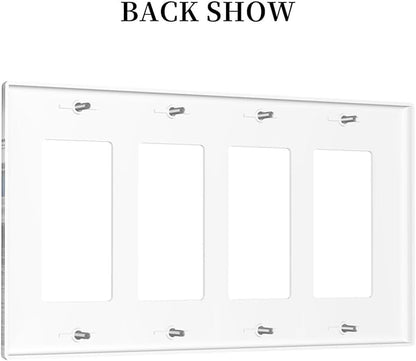 Vintage Country Old Blue Truck 4 Gang Rocker Decora Light Switch Cover Rustic Decorative Outlet Covers Wall Plate Electrical Faceplate Switchplate GFCI for Farmhouse Bedroom Livingroom Decor