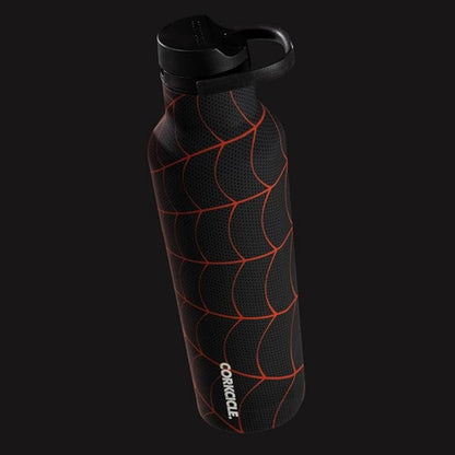Corkcicle Marvel Spiderman Miles Morales, 20 oz Insulated Water Bottle, Metal Stainless Steel, BPA Free Reusable Cup, Leak-Proof Quick Sip Sport Lid for easy drinking, Sports Bottle