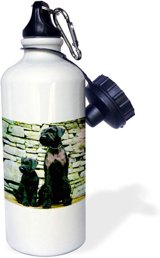 3dRose Giant Schnauzer Sports Water Bottle, 21 oz, White