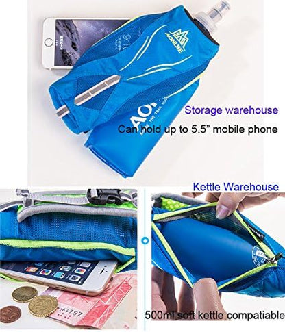 AONIJIE Lovtour Quick Shot Handheld Hydration Pack with 500ml BPA Free Collapsible TPU Water Soft Flask