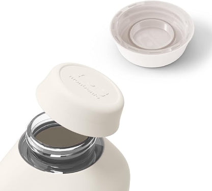 MONBENTO - Clear Reusable Water Bottle MB Positive M graphic Destiny - 17 floz/500 ml Water Bottle Perfect for Work, Travel, Sport, Picnic - Compact, Leakproof BPA Free Water Bottle - Japanese Pattern