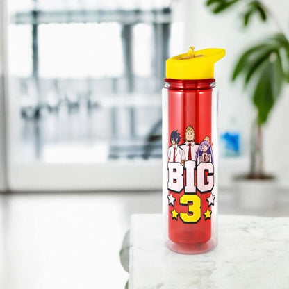 Just Funky My Hero Academia UA’s Big 3 Water Bottle | 17 Oz Plastic Water Bottle | Featuring Tamaki Amajiki, Mirio Togata, Nejire Hado | MHA | Anime Water Bottle | Kitchen Deco | Officially Licensed