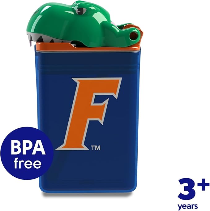 Reusable Water Bottle | Officially Licensed NCAA Sports Bottle |BPA Free | Dishwasher Safe | University of Florida | Albert Gator Officially Licensed NCAA - 8oz