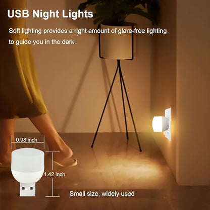 Night Light, Warm White, Mini LED Lights for Nursery, Bedroom, Kitchen, Stairs, Hallway, Light 3-Pack