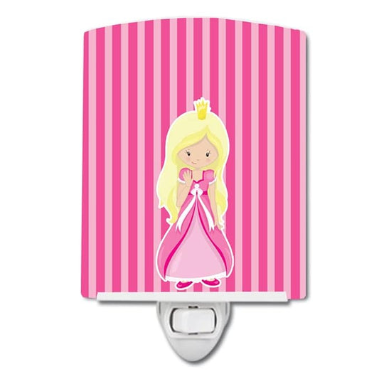 Caroline's Treasures BB8755CNL Blonde Girl Princess Wendy Ceramic Night Light Compact, UL-Certified, Ideal for Bedroom, Bathroom, Nursery, Hallway, Kitchen, 6x4x3, Multicolor