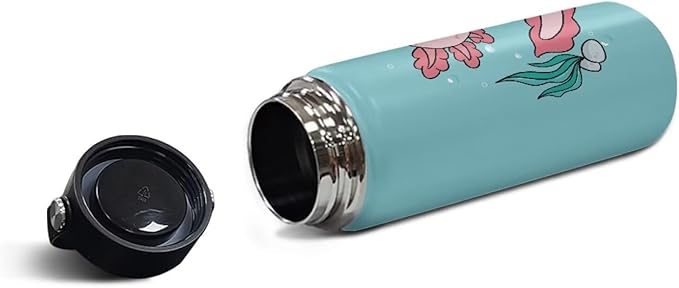 Cute Axolotl Insulated Water Bottle 20 Oz Stainless Steel Bottle with Handle Thermal Mug Sports Water Bottles for Workout, Bike Metal Water Bottle