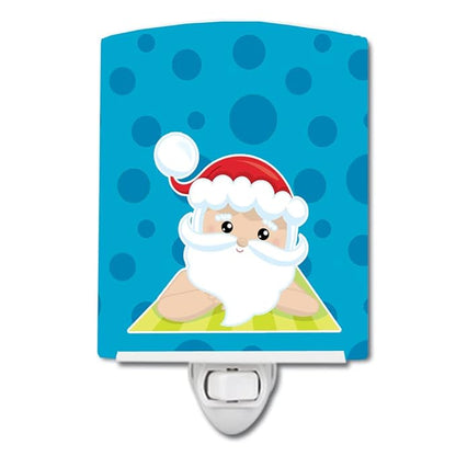 Caroline's Treasures BB9075CNL Beach Santa Claus #8 Ceramic Night Light Compact, UL-Certified, Ideal for Bedroom, Bathroom, Nursery, Hallway, Kitchen, 6x4x3, Multicolor