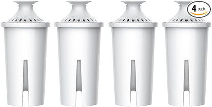 AQUA CREST Replacement for Brita® Water Filter, Pitchers and Dispensers, Classic OB03, Mavea® 107007, and More, NSF Certified Pitcher Water Filter, 4 Count