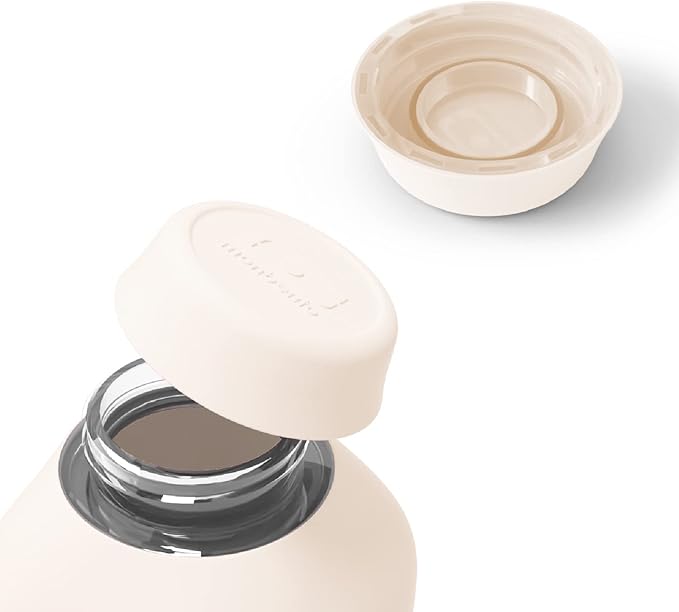 monbento - Clear Reusable Water Bottle MB Positive M Natural Cream - 17 floz/500 ml Water Bottle Perfect for Work, Travel, Sport, Picnic - Compact, Leakproof BPA Free Water Bottle - Beige