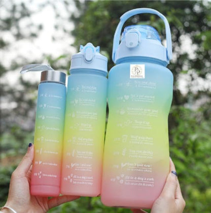 Generic 3in1 sports water bottle, light blue