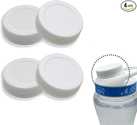 4 Pack Lid for Cirkul Water Bottle, Keeper Caps for Cirkul Water Bottle Compatible with Replacement 12oz, 22oz, 32oz, 42oz, 62oz Stainless Steel & Plastic Water Bottles（white） (4)