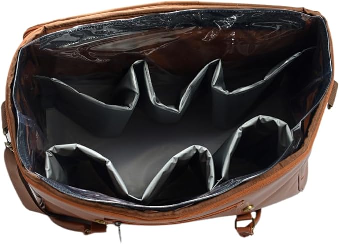 Ax store - Leather wine bag - 6 bottles insulated tote bag - Wine Cooler bag - Wine accessories for wine lovers