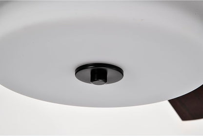 Alistair Matte Black Lighted Ceiling Fan Wooden 5-Blade with Remote