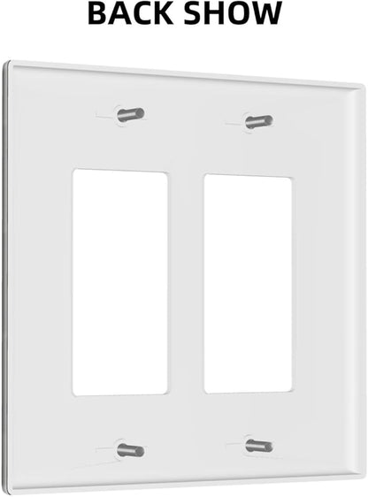 Black Witchy Skeleton Skull Gothic Sun Moon 2 Gang Rocker Decora Novelty Light Switch Covers Decorative Unique Dual Outlet Covers Wall Plate Electrical Faceplate Switchplate GFCI