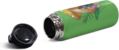 Mushroom Frog Insulated Water Bottle for Women Men Stainless Steel Water Bottle 20 Oz Vacuum Flask Sports Water Bottle