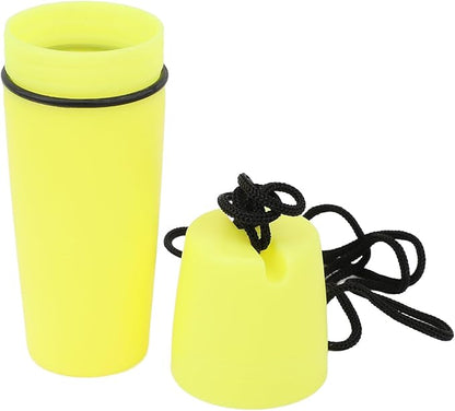 Luqeeg Kayak Container Bottle, Waterproof Container Bottle Dry Canister Container Bottle with Hook Rope Kayak Sealed Bottle for Diving Snorkeling Surfing Kayaking Boating (Yellow)