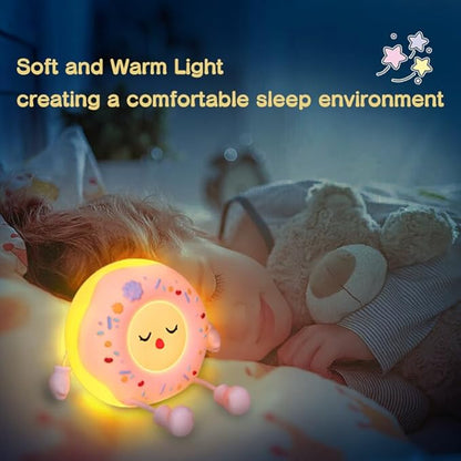 Donut Lamp Donut Night Light - Silicone Nursery LED Night Light Gift for Boys Girls, Rechargeable Cute Night Light for Kid Room Decor - Pink