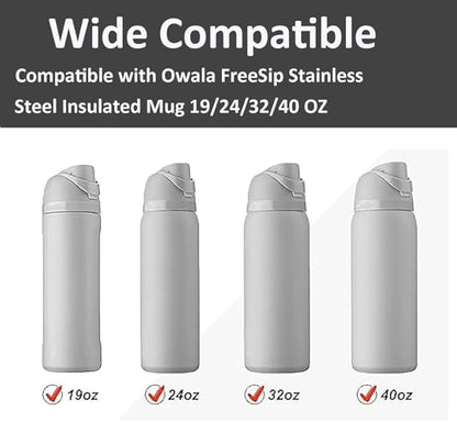 4pcs Replacement Stopper Compatible with Owala FreeSip 24oz 32oz, Water Bottle Top Lid Replacement Parts for Owala 19/24/32/40oz Seal Bottle Cap Mouth Stopper Gasket Silicone Plug Accessories