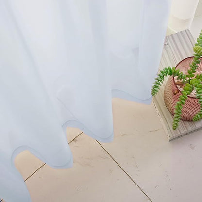 Sky Blue Sheer Curtains 108 Inches Long for Bedroom Rod Pocket Sheer Voile Curtains Panels Light Filtering Baby Blue Sheer Drapes for Windows/Living Room/Boys/Kids Room 52x108 2 Panels