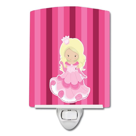 Caroline's Treasures BB9003CNL Princess Blonde Ceramic Night Light Compact, UL-Certified, Ideal for Bedroom, Bathroom, Nursery, Hallway, Kitchen, 6x4x3, Multicolor