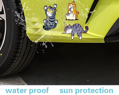 Cat Car Sticker Car Window Sticker 3D for Car Window Bumper Cute Car Decal for Car Window Door Bumper Car Accessories Decoration 3 Pack Personalized Unique