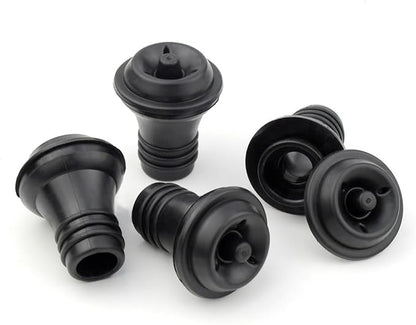 6 Pieces Vacuum Wine Stoppers Wine Saver Vacuum Pump Stopper Vacuum Wine Bottle Stopper Keep Wine Fresh Reusable Wine Preserver Bottles Sealer for Preserve Wine Flavor Wine Accessories Gift (Black)