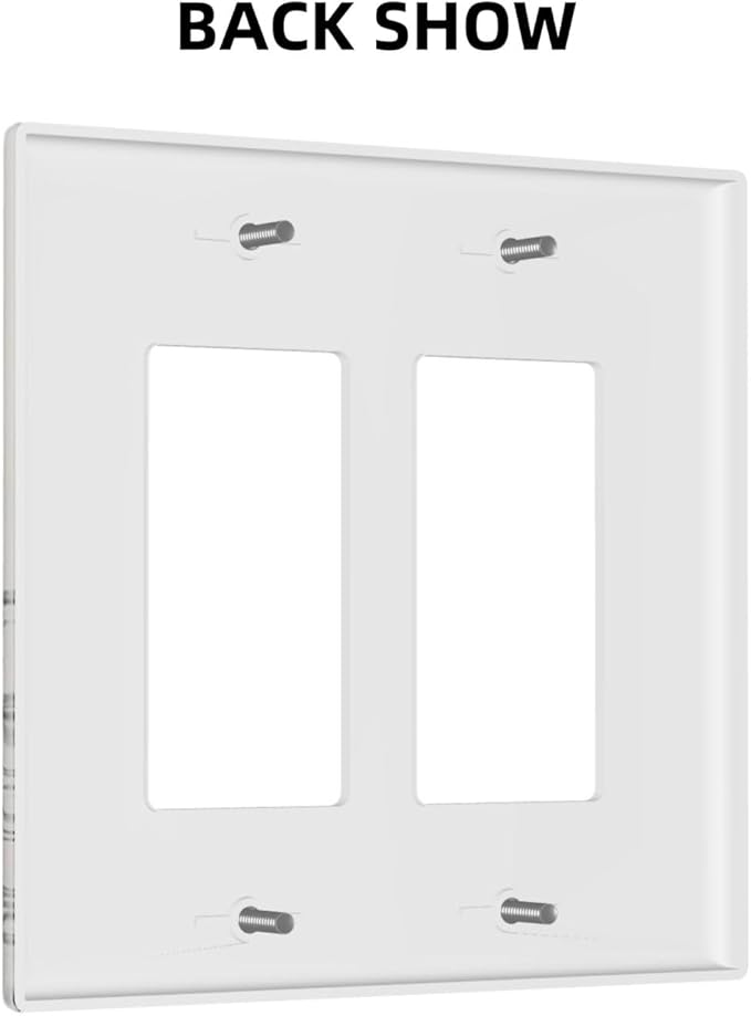 Vintage Grey Floral Herbs Wild Flowers Botanical 2 Gang Rocker Decora Boho Light Switch Covers Decorative Country Unique Dual Outlet Covers Wall Plate Electrical Faceplate Switchplate GFCI