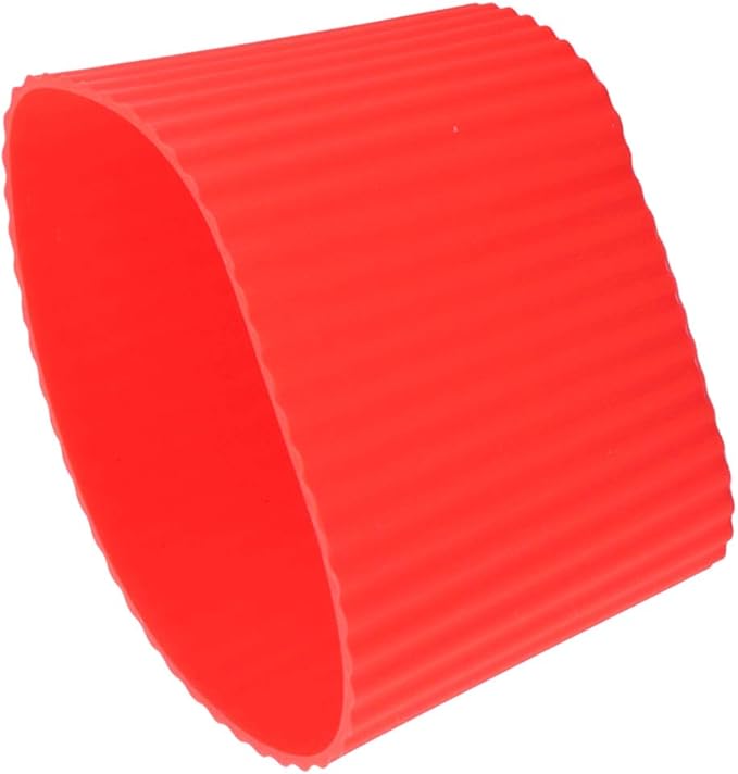 uxcell Silicone Nonslip Glass Bottle Mug Cup Sleeve Protector Cover Red