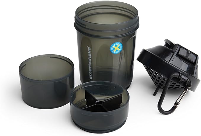 Smartshake Original 2GO, 20 oz Shaker Cup, Gunsmoke Black (Packaging May Vary)