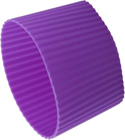 uxcell Silicone Nonslip Glass Bottle Mug Cup Sleeve Protector Cover Purple