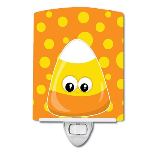 Caroline's Treasures BB8791CNL Halloween Candy Corn Ceramic Night Light Compact, UL-Certified, Ideal for Bedroom, Bathroom, Nursery, Hallway, Kitchen, 6x4x3, Multicolor