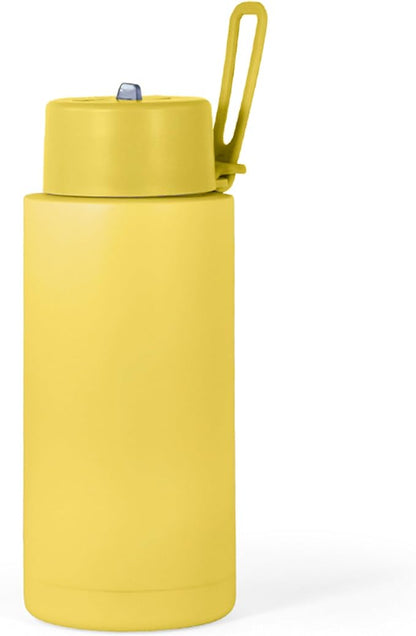 AGH Stainless Steel Insulated Bottle with Straw, 30oz Double Wall Vacuum Insulated Water Bottle, Wide Mouth Thermos Water Bottle for Hot Drinks/Cold Drinks, Travel Water Bottles for Gym & Sport