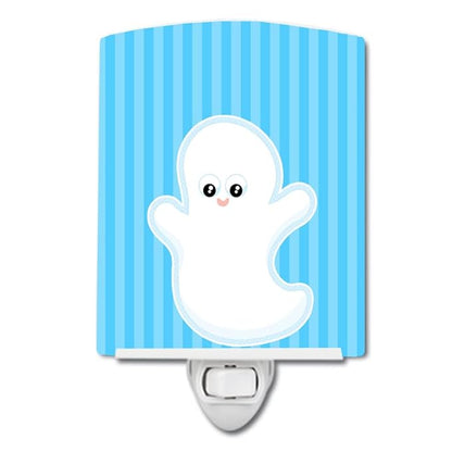 Caroline's Treasures BB8792CNL Halloween Ghost Ceramic Night Light Compact, UL-Certified, Ideal for Bedroom, Bathroom, Nursery, Hallway, Kitchen, 6x4x3, Multicolor