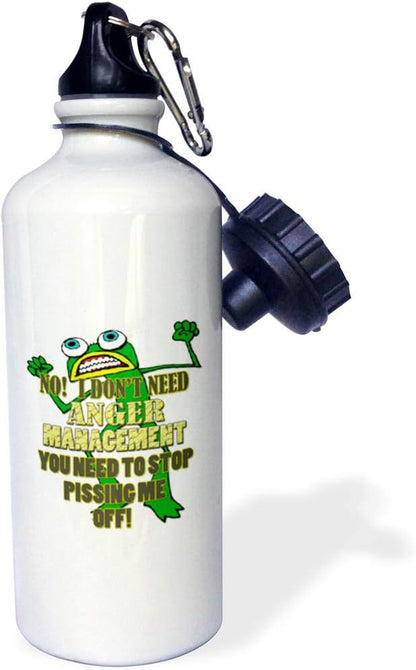 3dRose dont anger management, you need to stop pissing me off. -Sports Water Bottle, 21oz , 21 oz, Multicolored