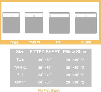 AILONEN Wolf Print Fitted Sheet Set Twin Size, Moon Galaxy Wolf Bed Sheet Set Twin,3 Pieces Twin Romantic Blue Rose Wolf Fitted Sheet with 2 Pillowcases