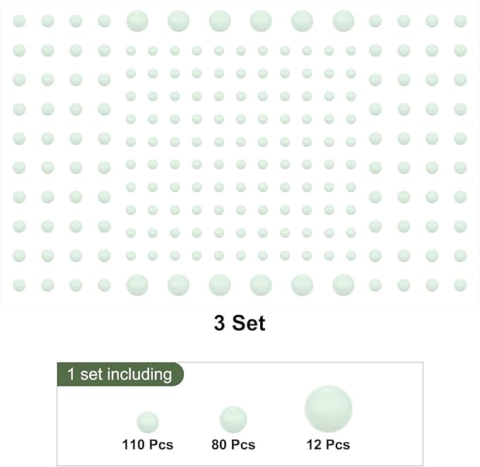 MECCANIXITY Glow in The Dark Spot Decals Decor Green Wall Stickers for Ceiling Bedroom Bedding Room 3 Set