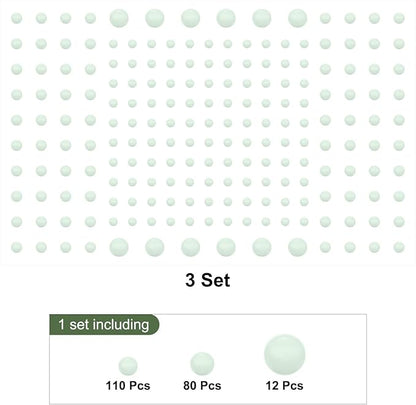 MECCANIXITY Glow in The Dark Spot Decals Decor Green Wall Stickers for Ceiling Bedroom Bedding Room 3 Set