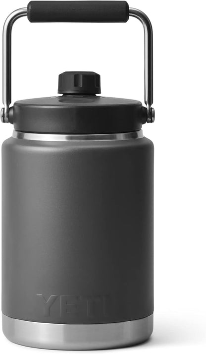 YETI Rambler Half Gallon Jug, Vacuum Insulated, Stainless Steel with MagCap, Charcoal