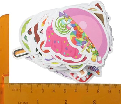 200 Pieces of Cute Sweet Candy Stickers, Candy Food Stickers, Dessert Stickers, Laptops, Water Bottles, Teacher Reward Stickers, Household Refrigerator Decoration Stickers