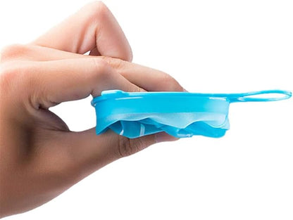 AONIJIE 2 Pcs Sports Collapsible Water Bottle BPA Free + 2 Pcs Replacement Straws Lid - TPU Soft Drink Water Kettle Foldable Flask for Hiking Bicycling Running Climbing (Dark Blue)