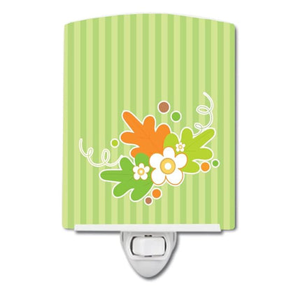 Caroline's Treasures BB6921CNL Fall Leaves Ceramic Night Light Compact, UL-Certified, Ideal for Bedroom, Bathroom, Nursery, Hallway, Kitchen, 6x4x3, Multicolor