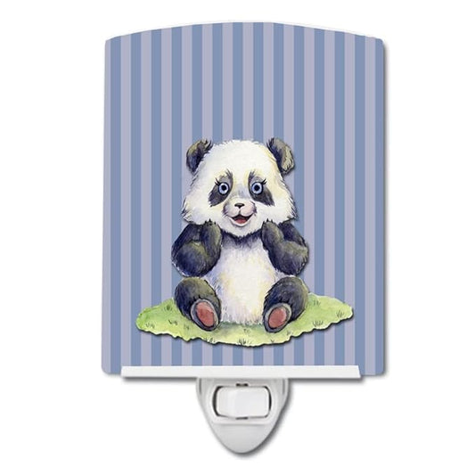 Caroline's Treasures BB7142CNL Panda Bear Ceramic Night Light Compact, UL-Certified, Ideal for Bedroom, Bathroom, Nursery, Hallway, Kitchen, 6x4x3, Multicolor