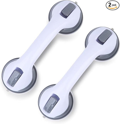 2 PK Grab Bars for Bathtubs and Showers, Shower Handles for Elderly Seniors bar Bars Safety Elderly Suction 500 lbs Cup and Walls bathtubs Handicap Heavy Duty Grabbers Wall