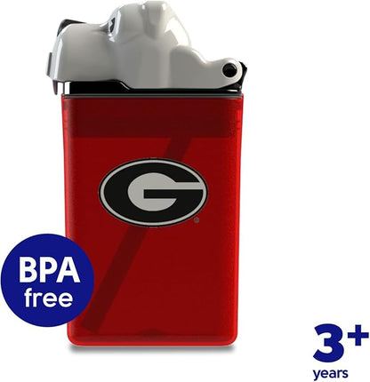 Reusable Water Bottle | Officially Licensed NCAA Sports Bottle |BPA Free | Dishwasher Safe | University of Georgia | Bulldog Uga Mascot Officially Licensed NCAA - 8oz
