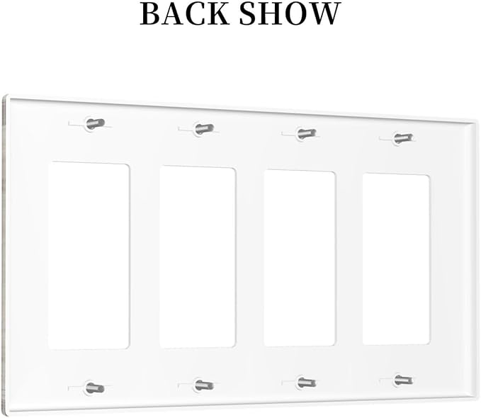 Rustic Wood Bear Forest 4 Gang Rocker Decora Light Switch Cover Vintage Antique Cabin Decorative Outlet Covers Wall Plate Electrical Faceplate Switchplate GFCI for Farmhouse Bathroom Bedroom Decor