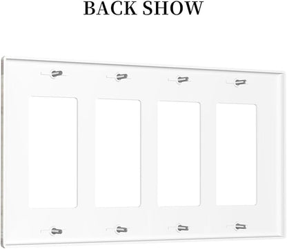 Rustic Wood Bear Forest 4 Gang Rocker Decora Light Switch Cover Vintage Antique Cabin Decorative Outlet Covers Wall Plate Electrical Faceplate Switchplate GFCI for Farmhouse Bathroom Bedroom Decor